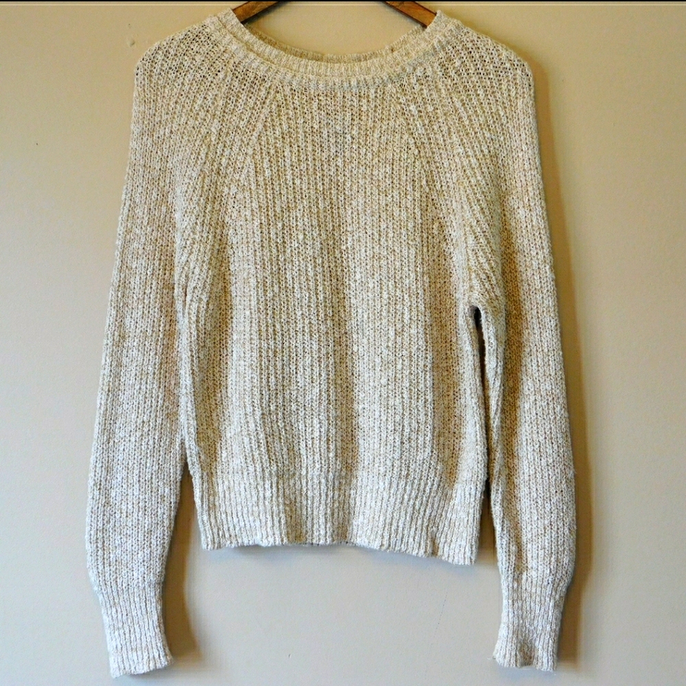 FREE PEOPLE knit sweater pullover oatmeal